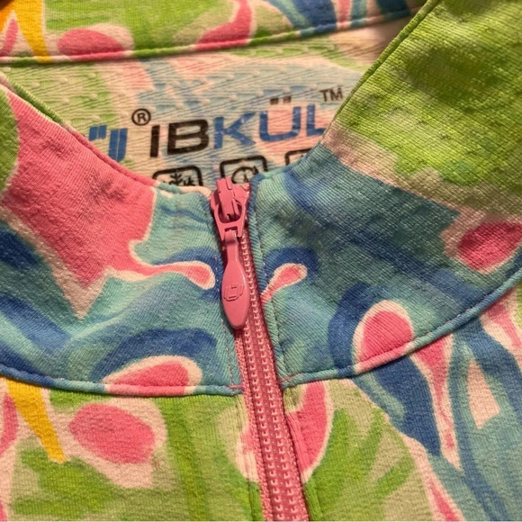 IBKUL Allison Pink Print Long Sleeve UPF 50+ Cool Feel Quick Dry size Large - Picture 4 of 12